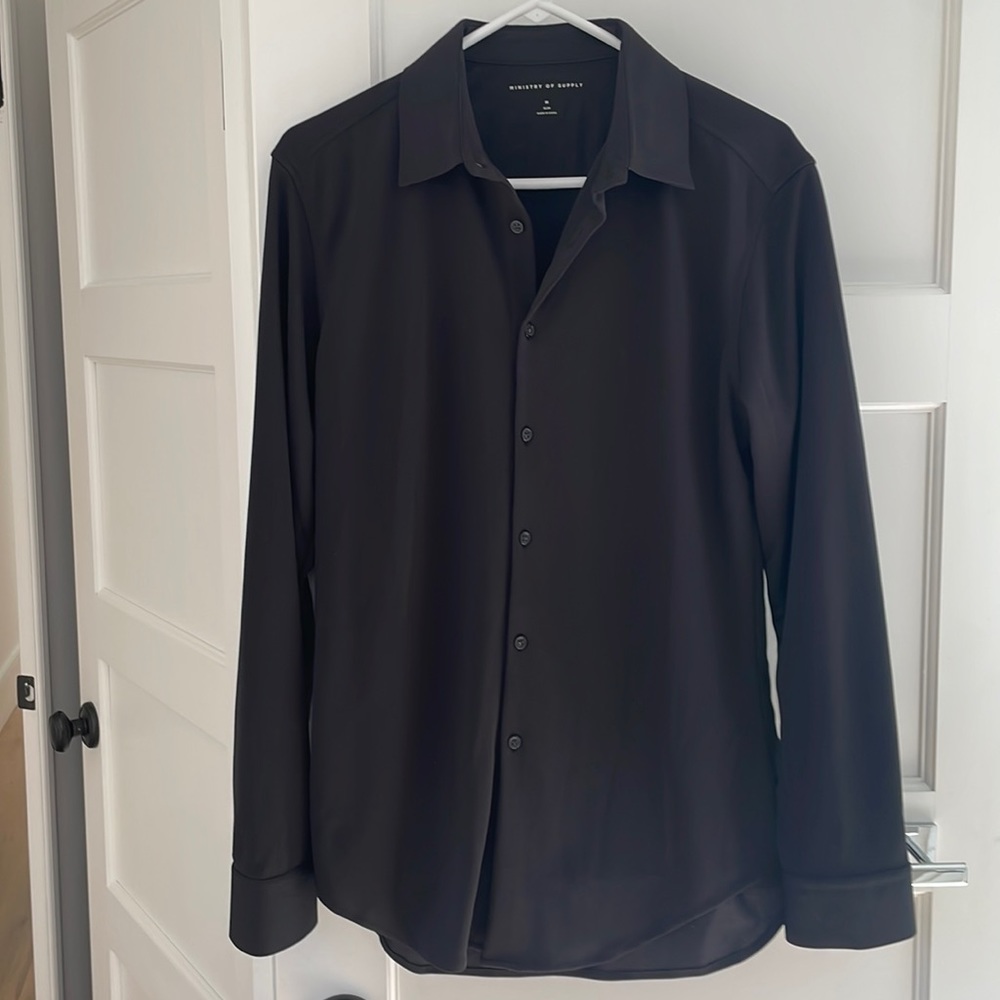 Black button down. Like brand new from Ministry of Supply.